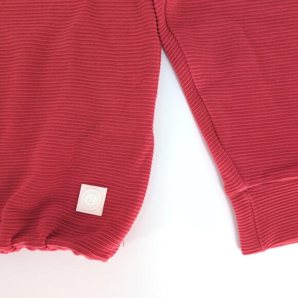 Desigual Eco Adjustable Red Ribbed Love Olympia Sweatshirt Top - US Size S - NEW - Picture 6 of 16